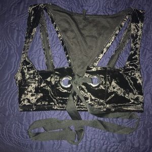 Velvet crop top